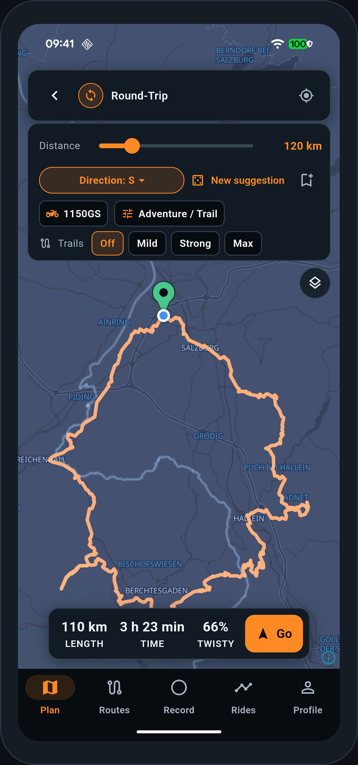 A round trip on gravel and small roads, the third of three areas